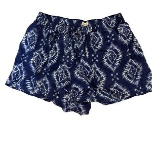 Hollister Paisley Dark Blue/White Shorts Size Small